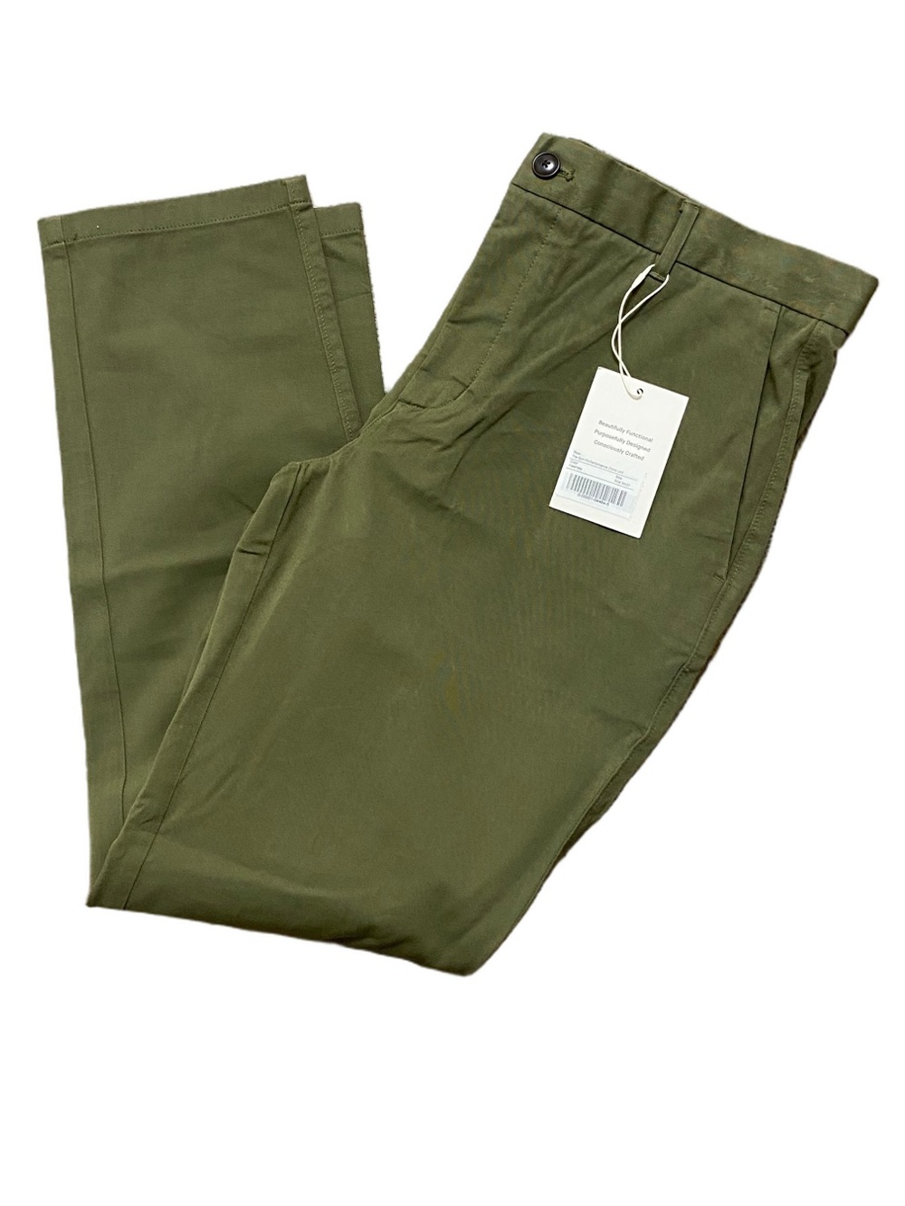 Everlane Olive Green Slim Fit Performance Chino Uniform Casual Pants 34*30 NWT